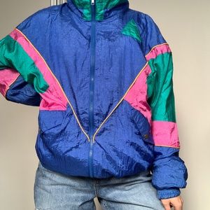 Retro 80s Ski Windbreaker